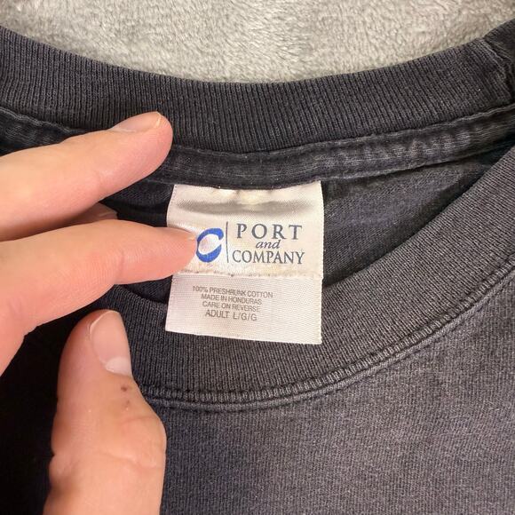 Port and company hellgate tennis men’s gray distressed sun faded shirt size L - Picture 4 of 6